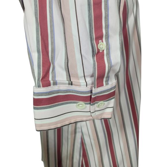 Faconnable Women's Striped Office Business Casual Long Sleeve Top Size Large - Picture 5 of 9